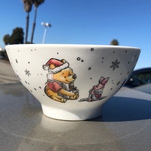 Porcelain Winnie the Pooh Christmas Bowl (Cereal Bowl)